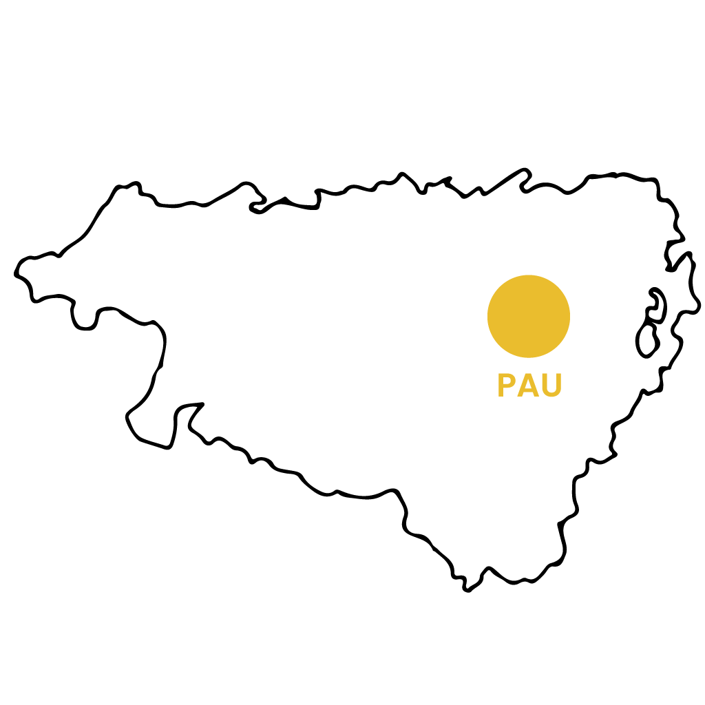 Carte des Pyrénées-Atlantiques - Pau et ses alentours